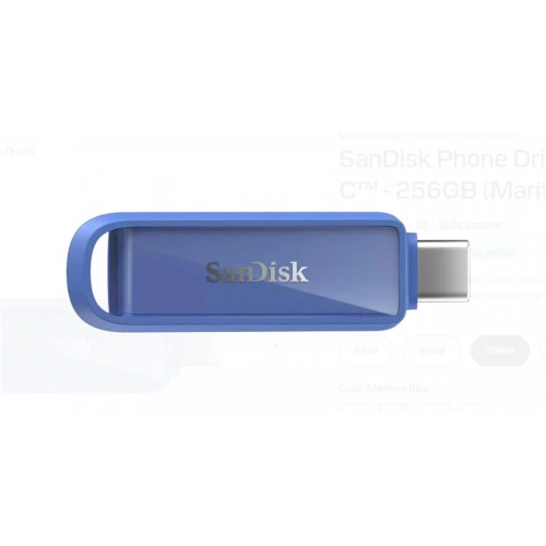 Sandisk Sdıxs0n-256g-gn6nd 256gb Phone Drive With Usb-c-128gb (maritime Blue) Flash Bellek