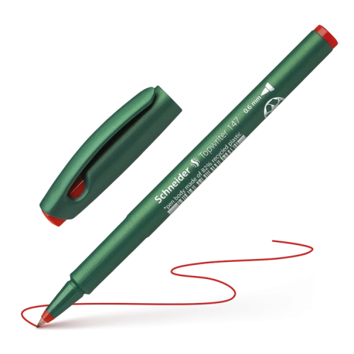 Schneider Fiber Uçlu Kalem Topwrıter 147 Kırmızı 0,6 MM 1472