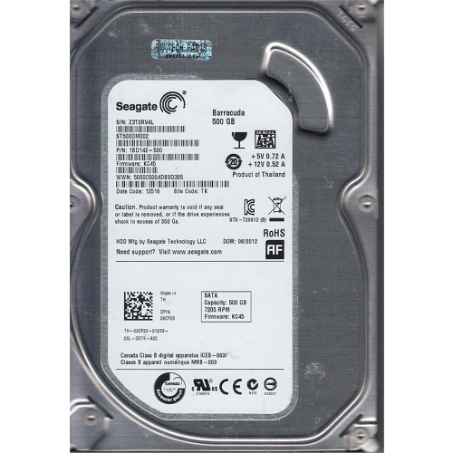 Seagate 500gb St500dm002 Barracuda Sata 3.0 7200 Rpm 3.5 Harddisk (ithalat)
