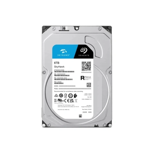 SEAGATE SKYHAWK, ST6000VX009, 3.5", 6TB, 256Mb, 5400Rpm, Güvenlik, HDD