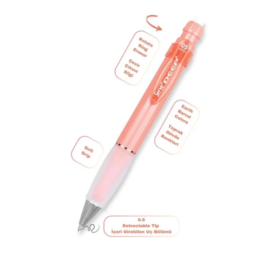 Serve Versatil Kalem Deep 0.5 MM Mercan SV-DEEP-05-MC