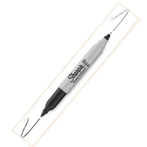 Sharpie Markör Permanent Twin Çift Uçlu Siyah S0811100