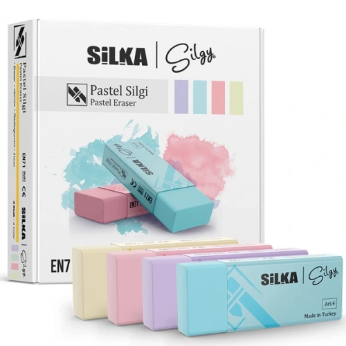 Silka Öğrenci Silgisi Pastel 20 Li Art.4
