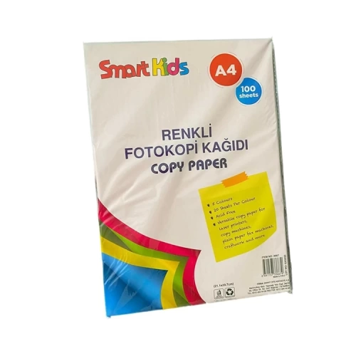 Smart Kıds Renkli Fotokopi Kağıdı 100 Lü