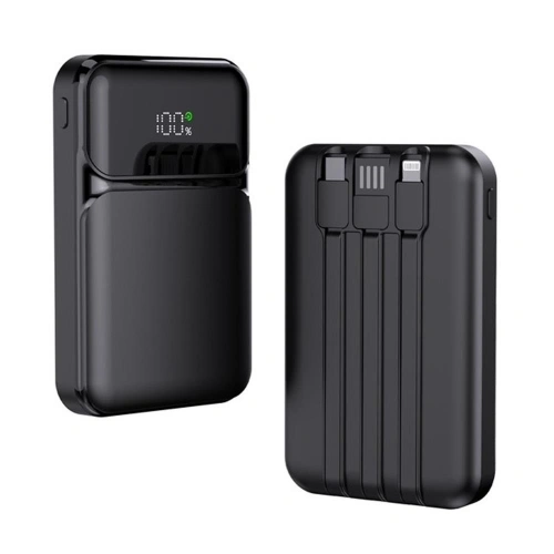 Snapmax Snp-3006 10.000 Mah Hızlı Şarj Led Göstergeli 3in1 Dahili Kablolu Powerbank