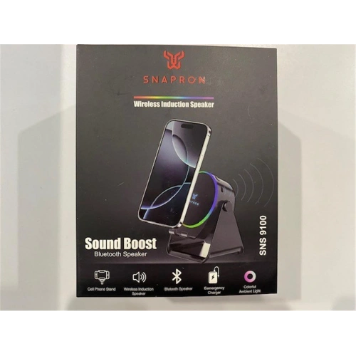 Snapron Sns-9100 Siyah (induction Özellikli) Rgb Bluetooth Speaker (phone Stand-ambient Light)