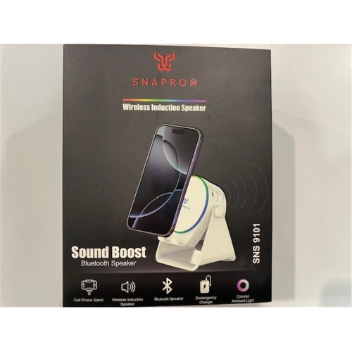 Snapron Sns-9101 Beyaz (induction Özellikli) Rgb Bluetooth Speaker (phone Stand-ambient Light)