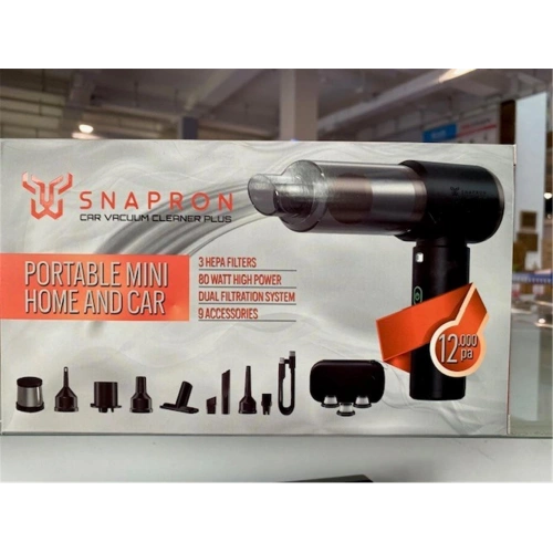 Snapron Snv-3002 12000pa 2000mah 9in1 Güçlü Vakum Ve Üflemeli Şarjlı Katlanabilir Araç Süpürgesi