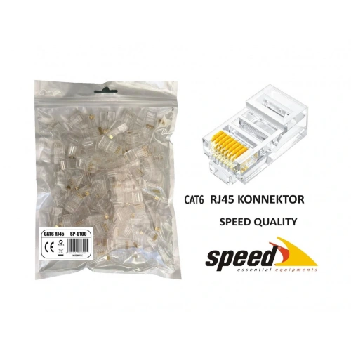 Speed Sp-u100 Cat6 100 Adet Rj45 Konnektör