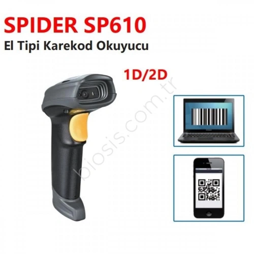 Spıder Sp610 2d Usb El Tipi Karekod Barkod Okuyucu