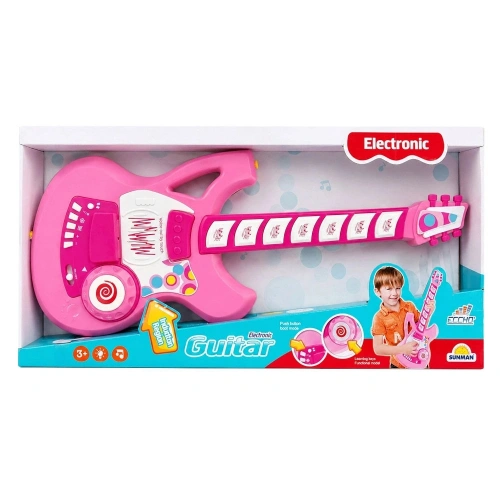 Sunman Gitar Fonk.tuşlu Askılı Pembe Sesli
