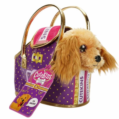 Sunman Oyuncak Cutekins Taşıma Çantalı Peluş Köpek