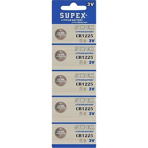 Supex Cr1225-c5 3v Lityum Düğme Pil 5li Paket
