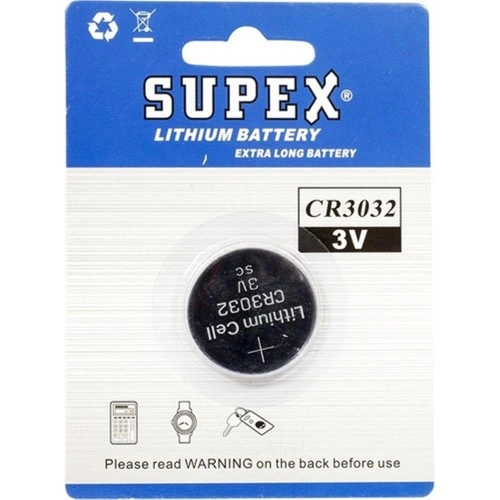 Supex Cr3032 3v Lityum Düğme Pil Tekli Paket