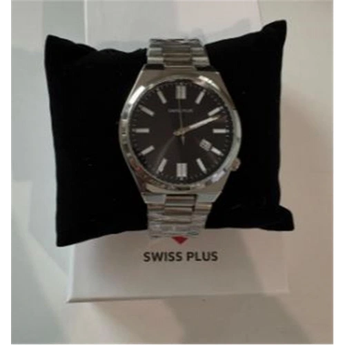 Swiss Plus Man Watch Basic Seri Model-1 St3533ags Black-silver