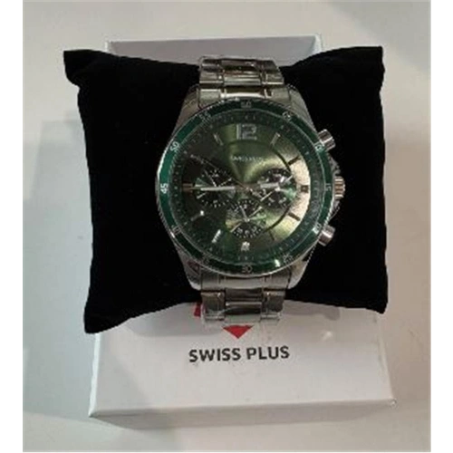 Swiss Plus Man Watch Basic Seri Model-2 St3516ags Green-silver