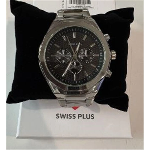 Swiss Plus Man Watch Basic Seri Model-4 St3503ags Plus Black-silver