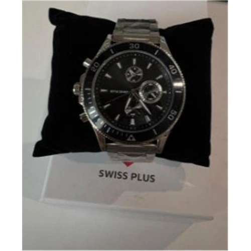 Swiss Plus Man Watch Basic Seri Model-7 St3504ags Lüx Black-silver
