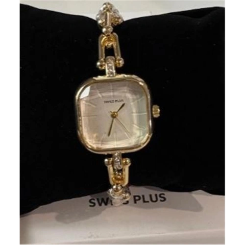Swiss Plus Woman Watch Model-7 St0227kbl Gold