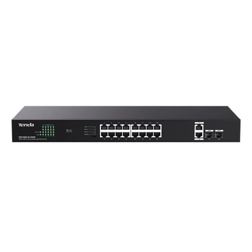 Tenda Teg1120p-16-250w 16 Port Poe+ 10-100-1000 2 Port Uplink +  2 Port Sfp Switch Çelik Kasa