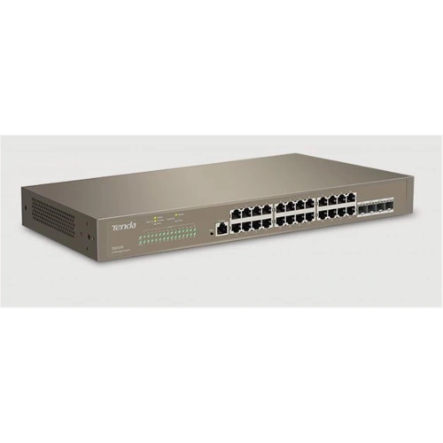 Tenda Teg3328f 24 Port 10-100-1000 Switch 4 Port Sfp L2 Çelik Kasa Rack Mount