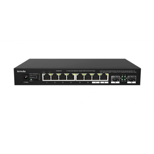 Tenda Tem2010f 8 Port 100-1000-2500 Mbps + 2 Port Sfp Switch Çelik Kasa Rack Mount