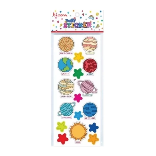 Ticon Puffy Sticker Uzay Figürleri Tps-014/3