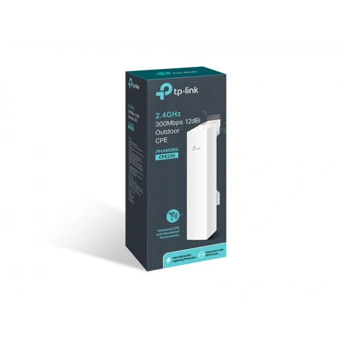 Tp-lınk Cpe220, 300mbps, 2.4ghz Wifi, 12dbi Anten, 13km Menzil, Noktadan Noktaya, Dış Mekan, Access Point Cpe