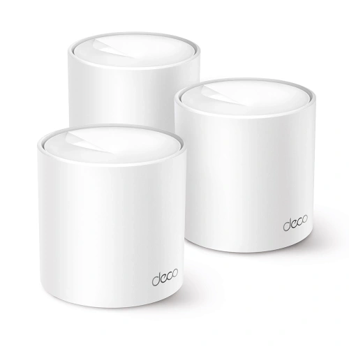 TP-LINK DECO-X10, AX1500, Üçlü Mesh, 1500Mbps, Dual Band, WiFi6, 2Port Gigabit Lan, 520m2 kapsama Alanı, Router, Geniş Alan İnternet Ağı Sağlayıcısı