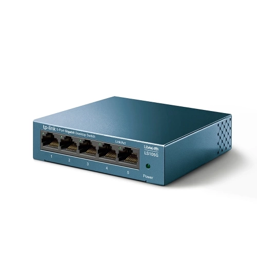 TP-LINK LS105G, Green Tech, 5 Port, GigaBit,  Metal Kasa, Yönetilemez, Masaüstü Switch