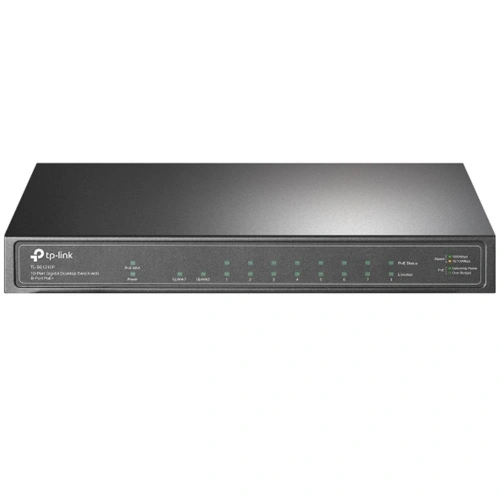 Tp-link Tl-sg1210p 8 Port 10-100-1000 Poe+ Switch 1 Port Sfp Çelik Kasa Rack Mount