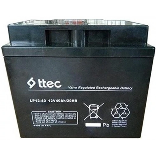 Ttec 12v 40ah Bakımsız Kuru Akü