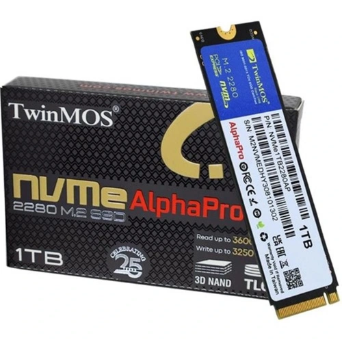 Twinmos 1tb M.2 Pcıe Gen3 Nvme Ssd (3600-3250mb-s) Nvme1tb2280ap Tlc 3dnand Ssd