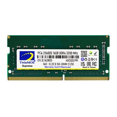 TwinMOS MDD416GB3200N, 16GB, DDR4, 3200MHz, 1.2V Notebook Ram