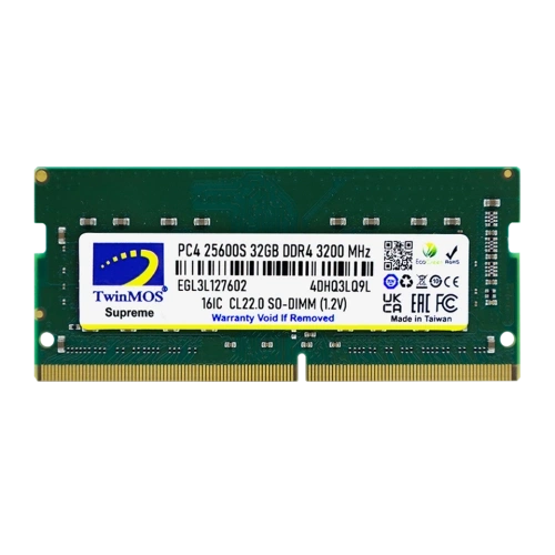 Twinmos Mdd432gb3200n, 32gb, Ddr4, 3200mhz, 1.2v Notebook Ram