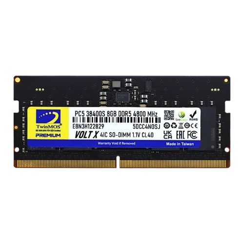 Twinmos Tmd58gb4800s40, 8gb, Ddr5, 4800mhz,  Cl40, 1.1v Notebook Ram