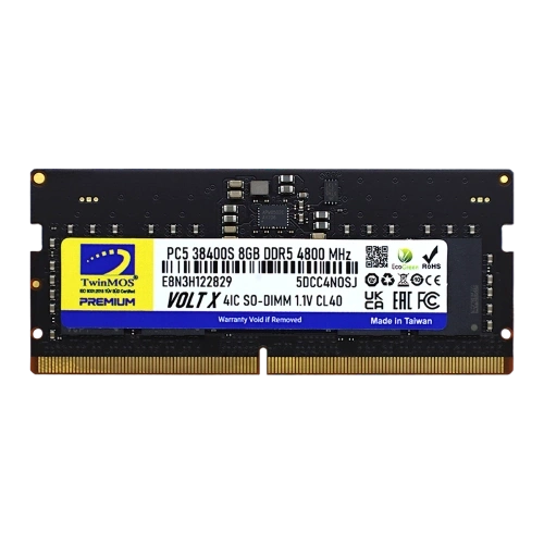 TwinMOS TMD58GB4800S40, 8GB, DDR5, 4800MHz,  CL40, 1.1V Notebook Ram