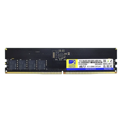 TwinMOS TMD58GB4800U40, 8GB, DDR5, 4800MHz, CL40,  1.1V Desktop Ram