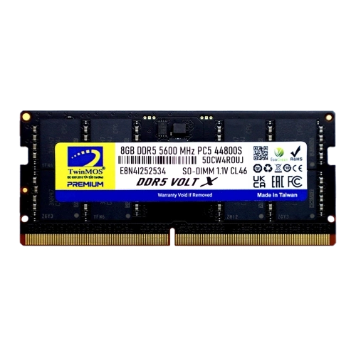 TwinMOS TMD58GB5600S46, 8GB, DDR5, 5600MHz,  CL46, 1.1V Notebook Ram