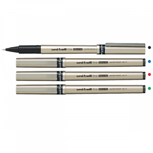 Uni-ball Roller Kalem Deluxe Bilye Uç 0.7 Mm Siyah Ub-177