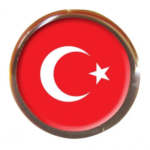 Vatan Rozet Türk Bayraklı Yuvarlak Vt601