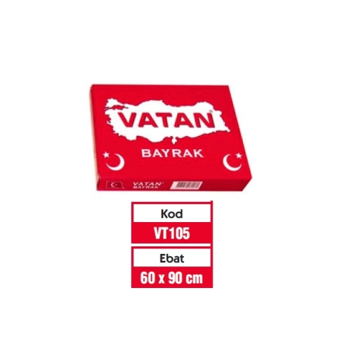 Vatan Türk Bayrağı Polyester 60x90 Vt105