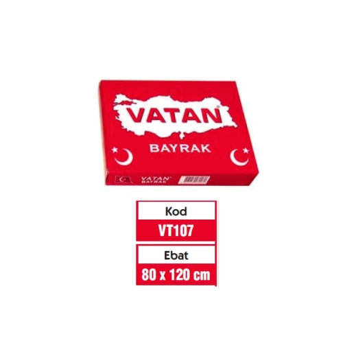Vatan Türk Bayrağı Polyester 80x120 Vt107