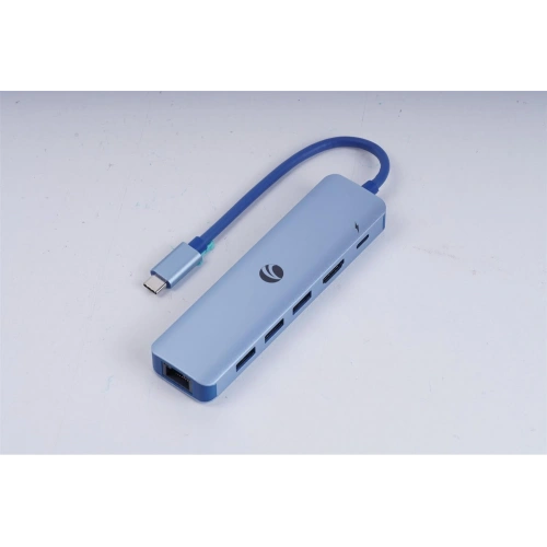 Vcom Cue55 Mavi Type-c To Hdmi(4k@30hz)+gigabit Lan+usb3.0+pd 3.0 100w Çoklayıcı