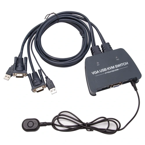 Vcom Dd211-2k 2 Port Vga 1080p@60hz Plastik Kasa Kvm Switch