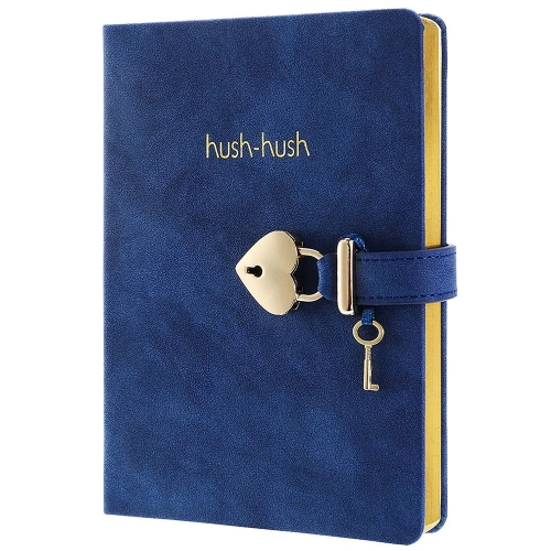 Vj Defter Hush Hush Kilitli 13x18 80 Gr 160 Yp Çizgili Mavi 1331