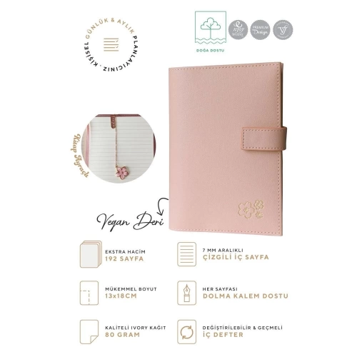VJ Kutulu Defter 13x18 Cm Ivory 96 YP Kitap Ayraçlı 124-1059