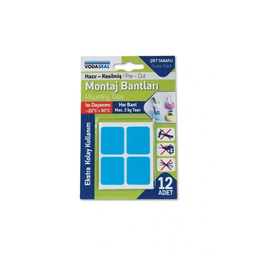 Vodaseal  Montoj Bantı Hazır Kesilmiş 12li Mavi-Beyaz ( Her Band 2Kg Taşır)