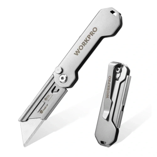 Workpro Wp211016 Paslanmaz Çelik Gövde Katlanır Rötuş Maket Bıçağı