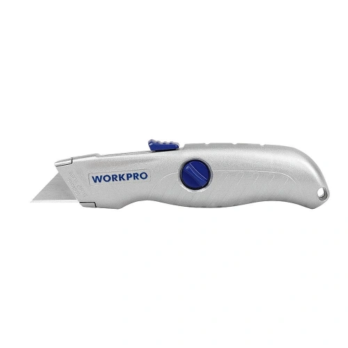 Workpro Wp213007 Alüminyum Gövde Otomatik Geri Çekilebilir Rötuş Maket Bıçağı